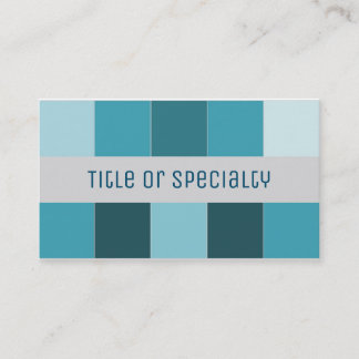 Carte De Visite Simple geometric blue and gray