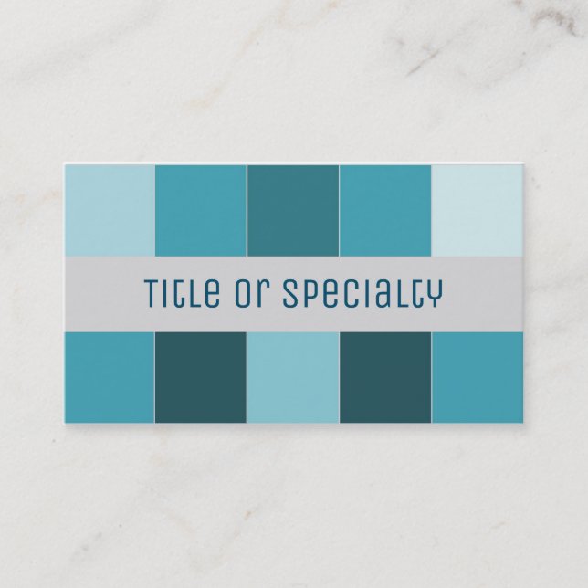 Carte De Visite Simple geometric blue and gray (Devant)