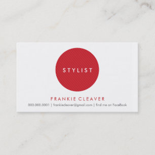 CARTE DE VISITE SIMPLE :: gras tache rouge