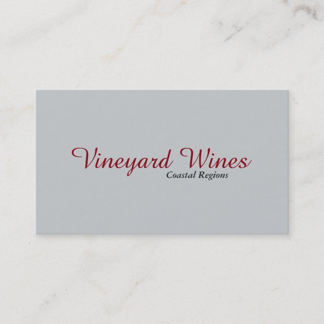 Carte De Visite Simple (gris cendré) (Devant)