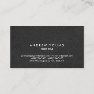 Carte De Visite Simple Gris clair Professionnel unique