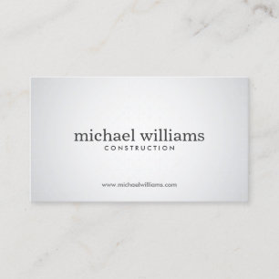 Carte De Visite Simple Gris et Noir Minimalisme Moderne 