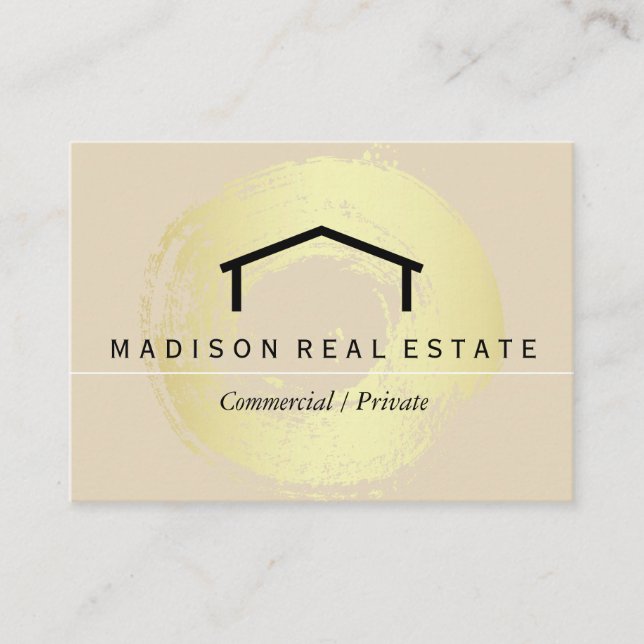 Carte De Visite Simple (gris) / Logo de la maison (Devant)