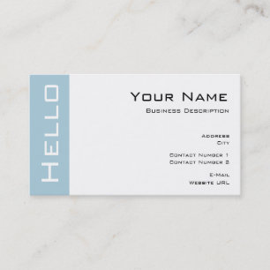 Carte de visite simple Hello