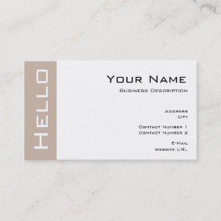 Carte de visite simple Hello