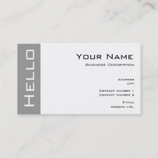 Carte de visite simple Hello