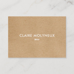 Carte De Visite Simple Kraft Moderne Professionnelle