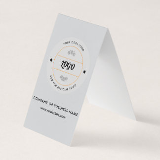 Carte De Visite Simple logo d'entreprise rond et texte personnalis