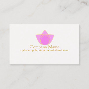 Carte de visite simple Lotus rose
