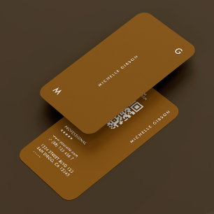 Carte De Visite Simple Marron Moderne Professionnel