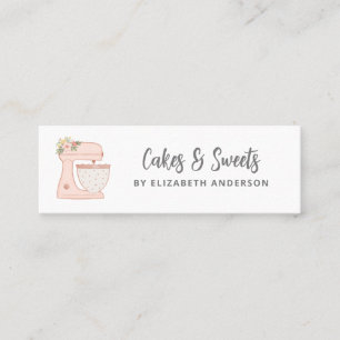 Carte de visite simple mélange floral pâtisserie
