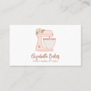 Carte de visite simple mélange floral pâtisserie