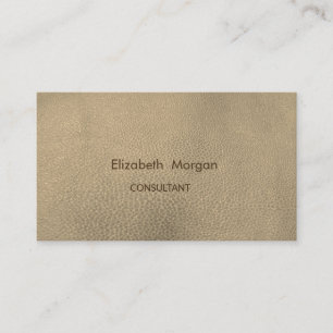 Carte De Visite Simple Minimaliste Aspect Cuir