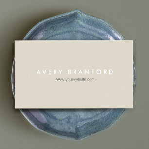 Carte De Visite Simple minimaliste Beige moderne élégant