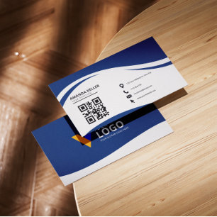 Carte De Visite Simple minimaliste bleu