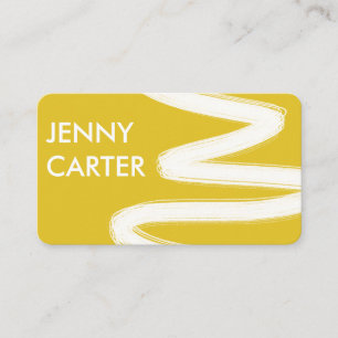 Carte De Visite Simple minimaliste Cool Squiggle Brushstrokies Gol