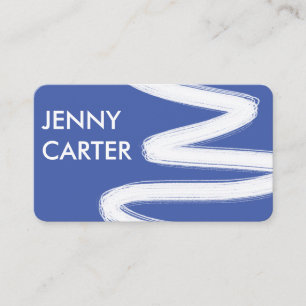 Carte De Visite Simple minimaliste Cool Squiggle Brushstrokies Pur