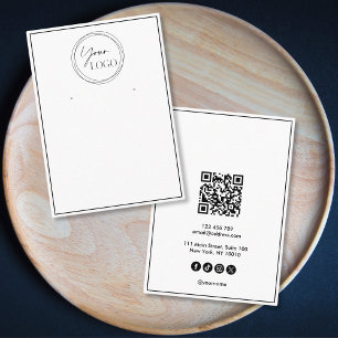 Carte De Visite Simple minimaliste de votre logo d'entreprise Code