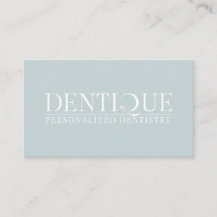 Carte De Visite Simple minimaliste Dusky Soft Blue Logo Profession