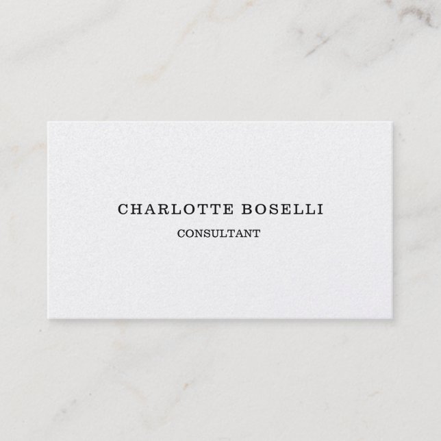 Carte De Visite Simple minimaliste élégant classique professionnel (Devant)