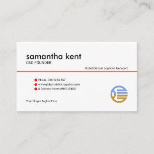 Carte De Visite Simple minimaliste, le fondateur de la Red Line Bu