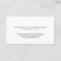 Simple minimaliste professionnel simple blanc
