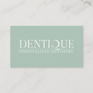 Carte De Visite Simple minimaliste Soft Mint Green Logo Profession