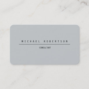 Carte De Visite Simple minimaliste Unique Gris Spécial