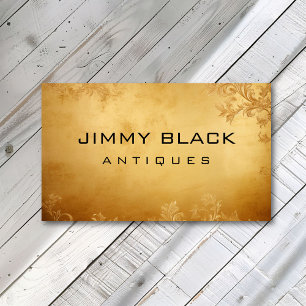 Carte De Visite Simple minimaliste Vintage Or