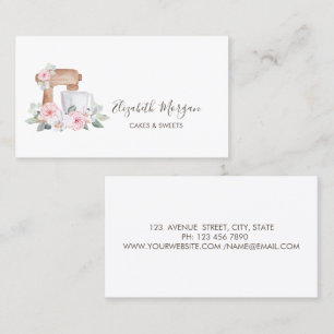 Carte De Visite Simple Mixeur Fleur Simple Boulangerie