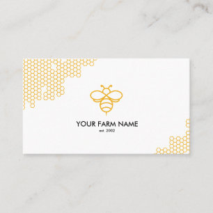Carte De Visite Simple moderne apiculteur Apiariste Bee Farm Miel 