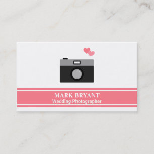 Carte De Visite Simple, moderne, appareil-photo, épousant le