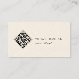 Carte de visite simple moderne avec QR Code