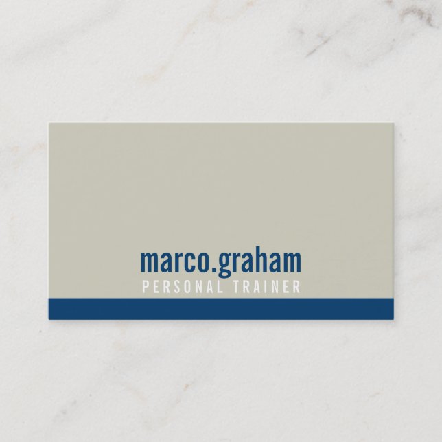 Carte De Visite SIMPLE MODERNE BANDE simple masculine taupe marine (Devant)
