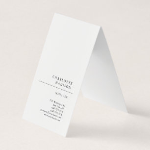 Carte De Visite Simple moderne blanc tendance minimaliste plat