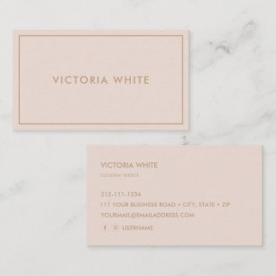 Carte De Visite Simple Moderne Chic Unique Professionnel Pale Blus