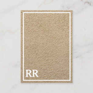 Carte De Visite Simple moderne Cool Kraft papier Monogramme noir
