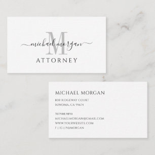 Carte De Visite Simple Moderne Écriture Avocat Entreprise
