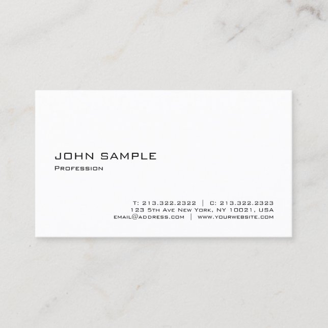 Carte De Visite Simple moderne élégant Modèle professionnel (Devant)