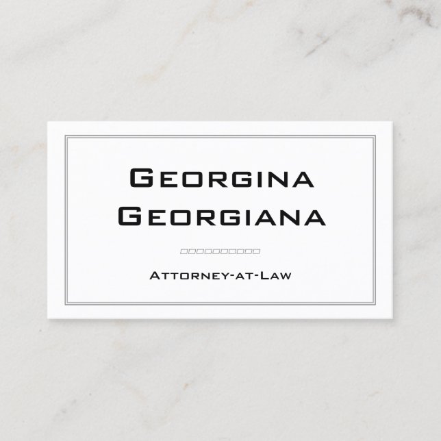 Carte De Visite Simple, moderne et élégant avec bordure de ligne (Devant)