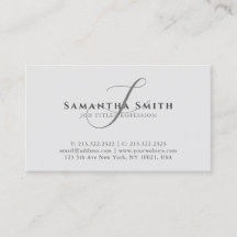 Simple Moderne Gris Professionnel Script Monogramm