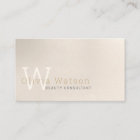 Simple moderne ivoire Monogramme Professionnel