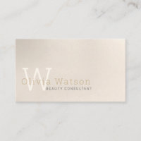 Simple moderne ivoire Monogramme Professionnel