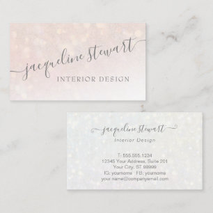 Carte De Visite Simple, moderne, Lumineux, Blush Pink Professionne