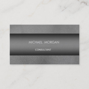 Carte De Visite Simple Moderne Minimaliste, Aspect Cuir