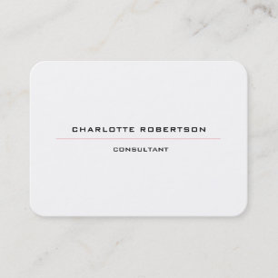 Carte De Visite Simple moderne minimaliste spécial noir blanc roug