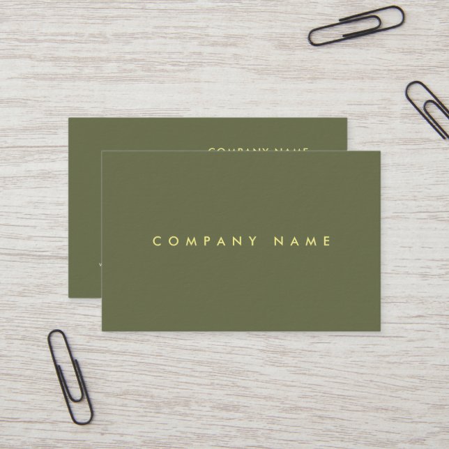 Carte De Visite Simple moderne professionnel Premium épais luxe (Devant/Arrière en situation)