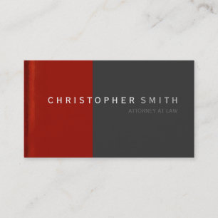 Carte de visite simple moderne rouge gris