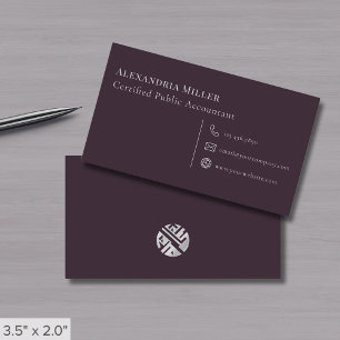 Carte De Visite Simple moderne violet