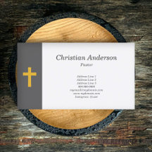Simple, noir avec un pasteur Gold Cross